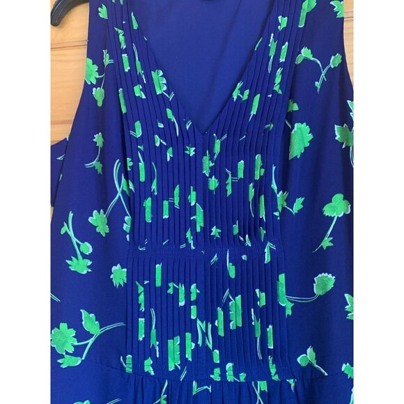 Banana Republic VTG Y2K Soft Girl Feminine Floral‎ Pleated Lined Dress 6 - Picture 3 of 10